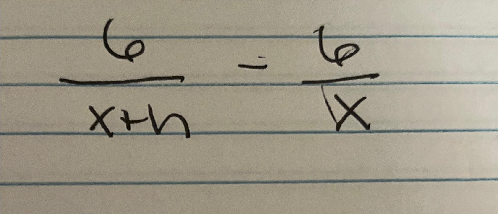 Solved 6x+h-6/x | Chegg.com