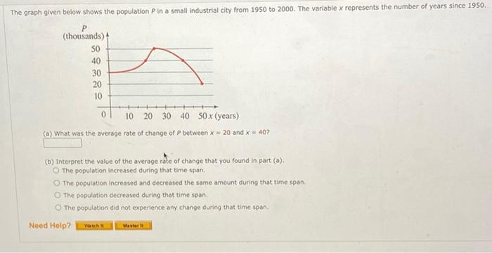 Solved a The graph given below shows the population Pin a | Chegg.com