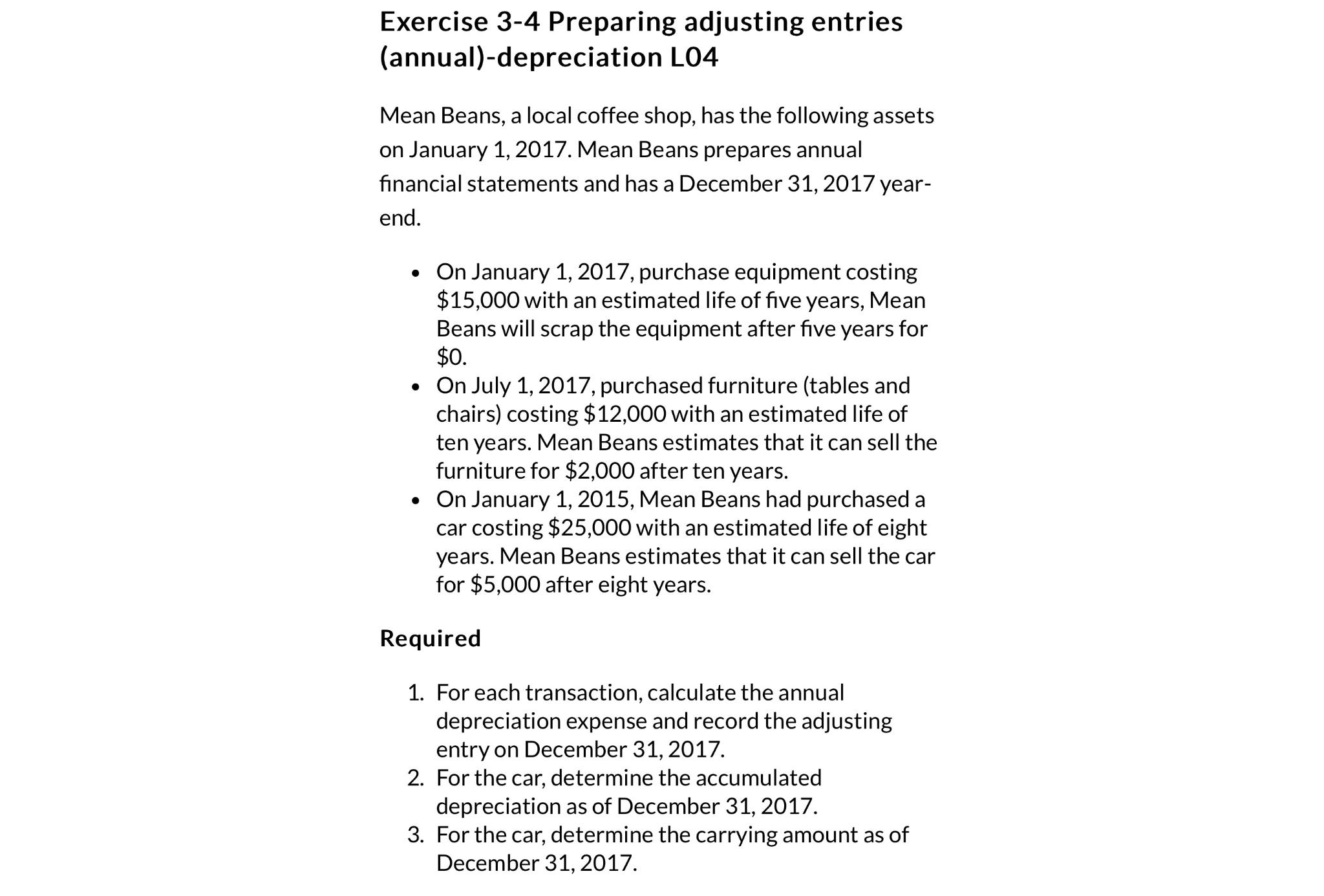 Solved exercise 3 4 preparing adjusting entries chegg