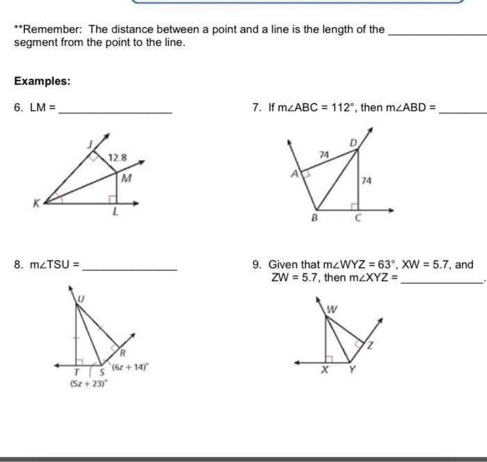 Solved ∗∗ Remember: The distance between a point and a line | Chegg.com