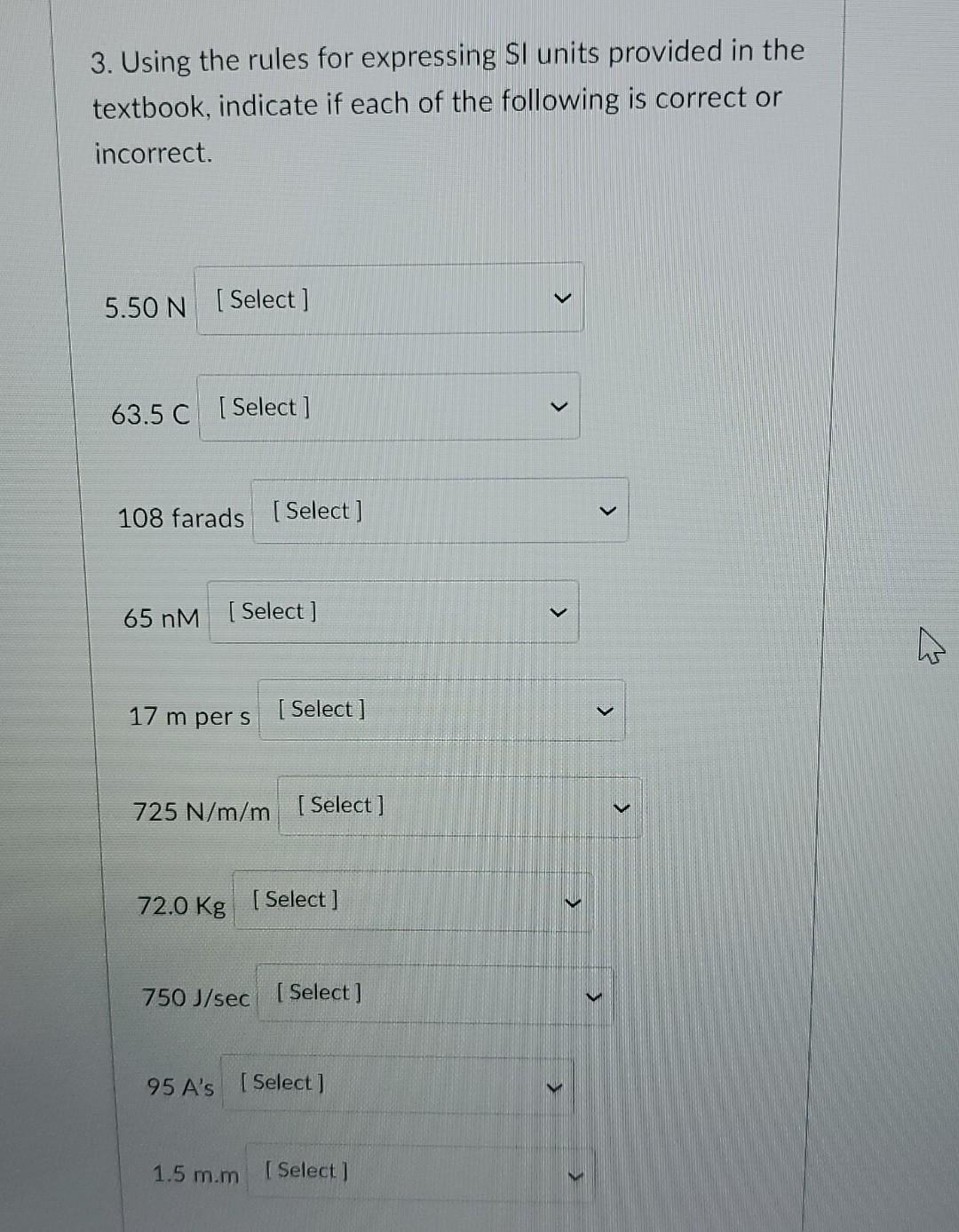 Solved 3 Using The Rules For Expressing Si Units Provided Chegg Solved 3 Using The Rules For Expressing Si Units Provided Chegg