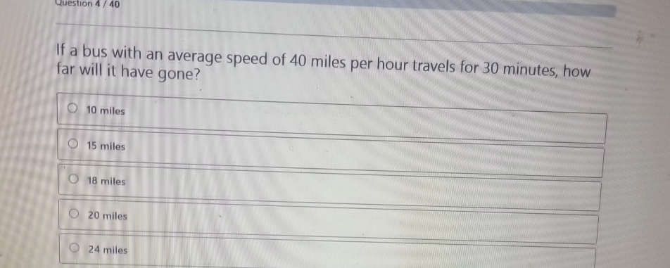 Solved If a bus with an average speed of 40 miles per hour