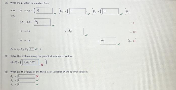 Solved Consider the following linear program. Max 3A+4B | Chegg.com