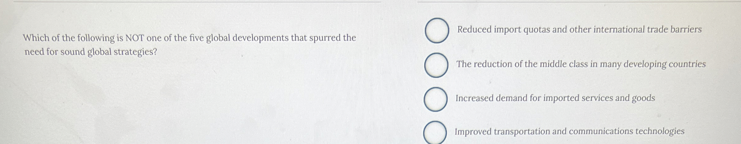 Solved Which of the following is NOT one of the five global | Chegg.com