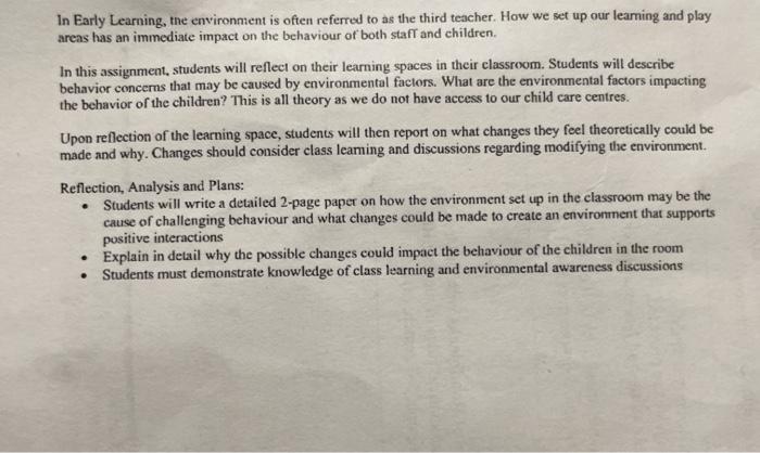 In Early Learning, the environment is often referrod to as the third teacher. How we set up our learning and play areas has a