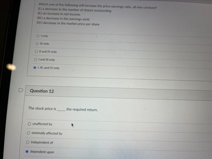 Solved Which one of the following will increase the price | Chegg.com