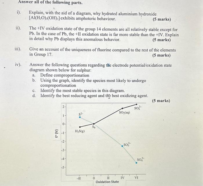 Solved answer all parts and include hand drawn diagram for | Chegg.com