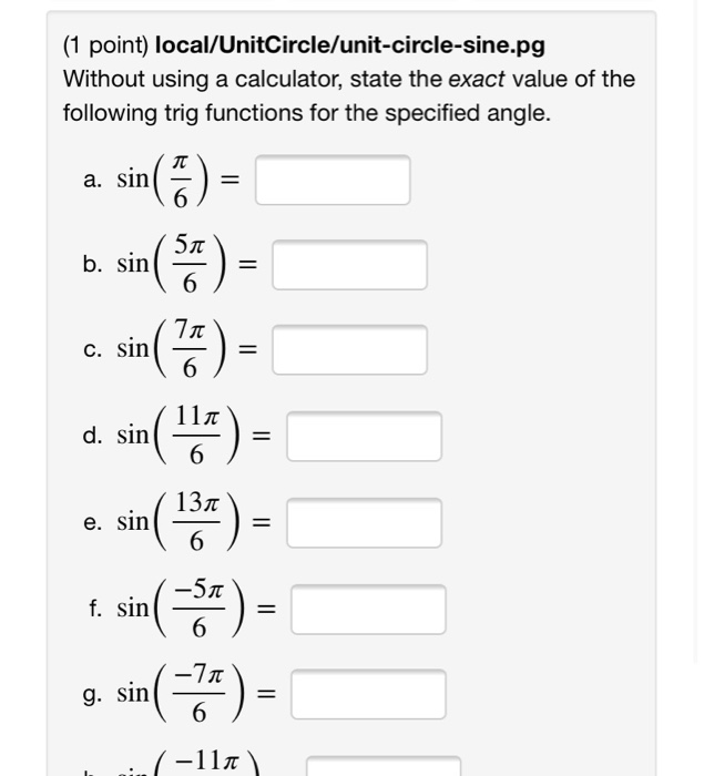 Solved Unitcircle Problem 1 Previous Problem Problem List