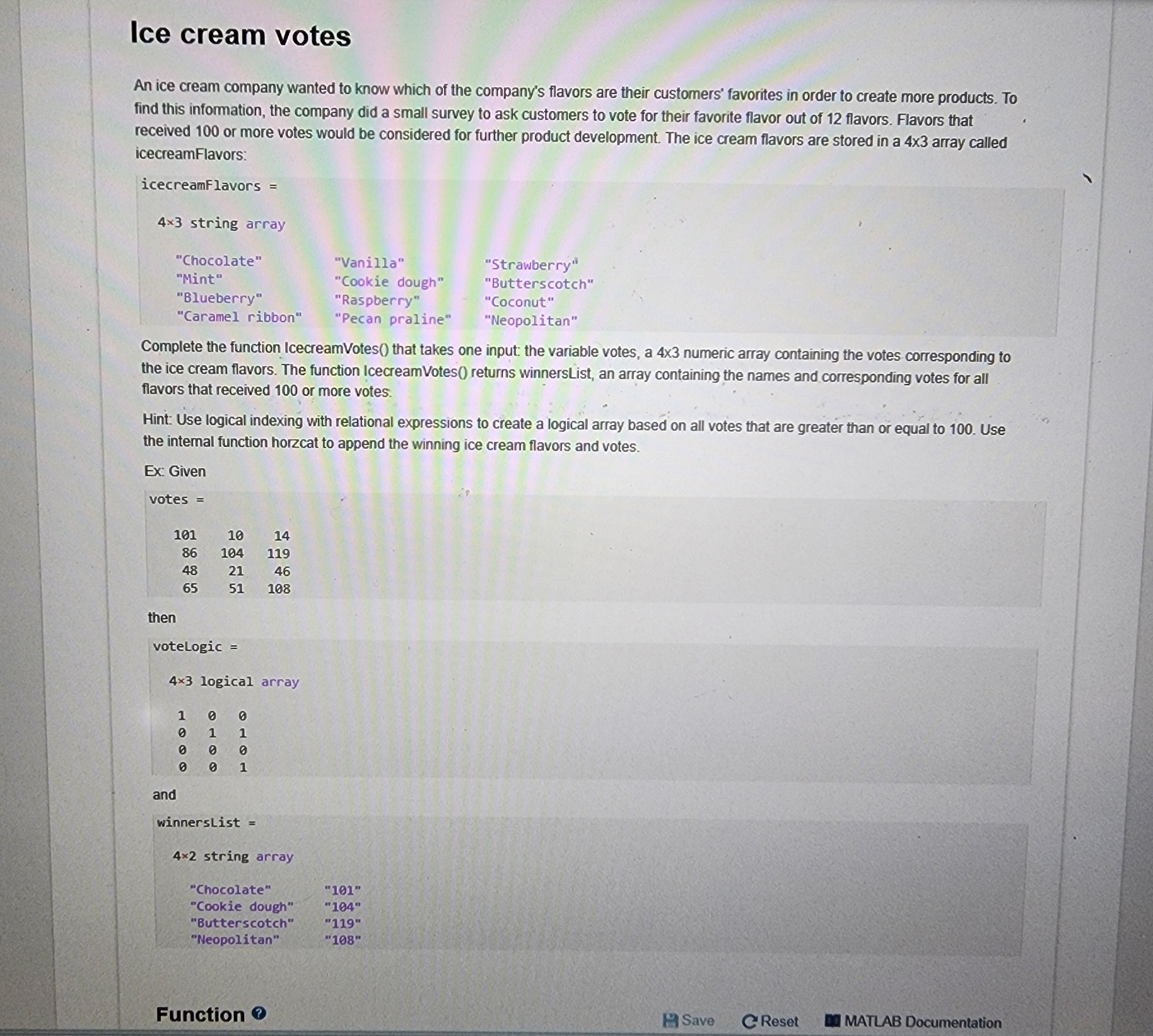 Solved Ice cream votesAn ice cream company wanted to know