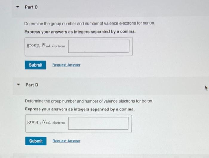 Solved Determine the group number and number of valence | Chegg.com