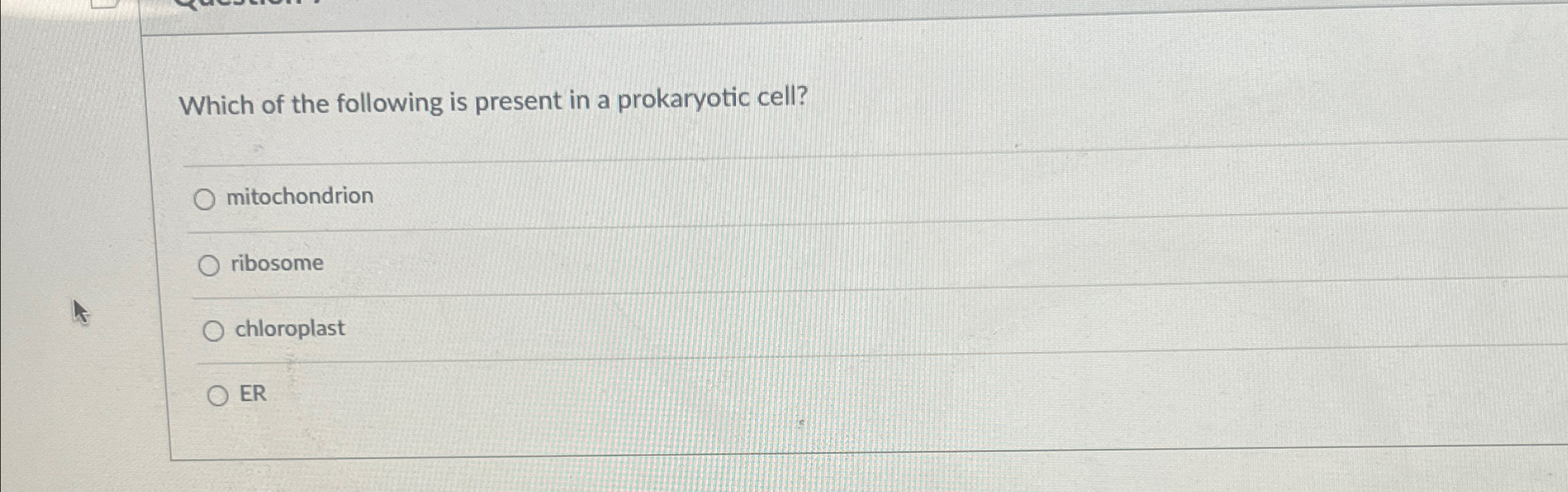 Solved Which of the following is present in a prokaryotic | Chegg.com