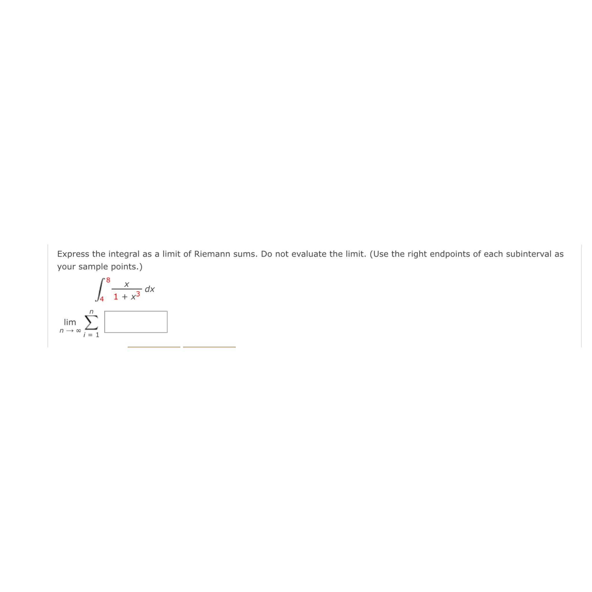 Solved Express The Integral As A Limit Of Riemann Sums. Do | Chegg.com