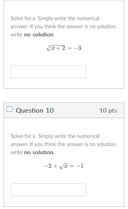 Solved Solve for x. Simply write the numerical answer. If | Chegg.com