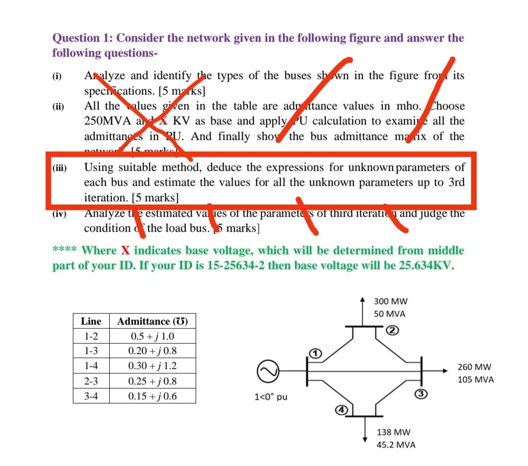 (i) Question 1: Consider the network given in the | Chegg.com