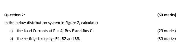 Solved Question 2: In the below distribution system in | Chegg.com