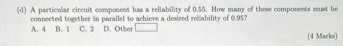 Solved Answer Only 5D please.please add workings so that i | Chegg.com