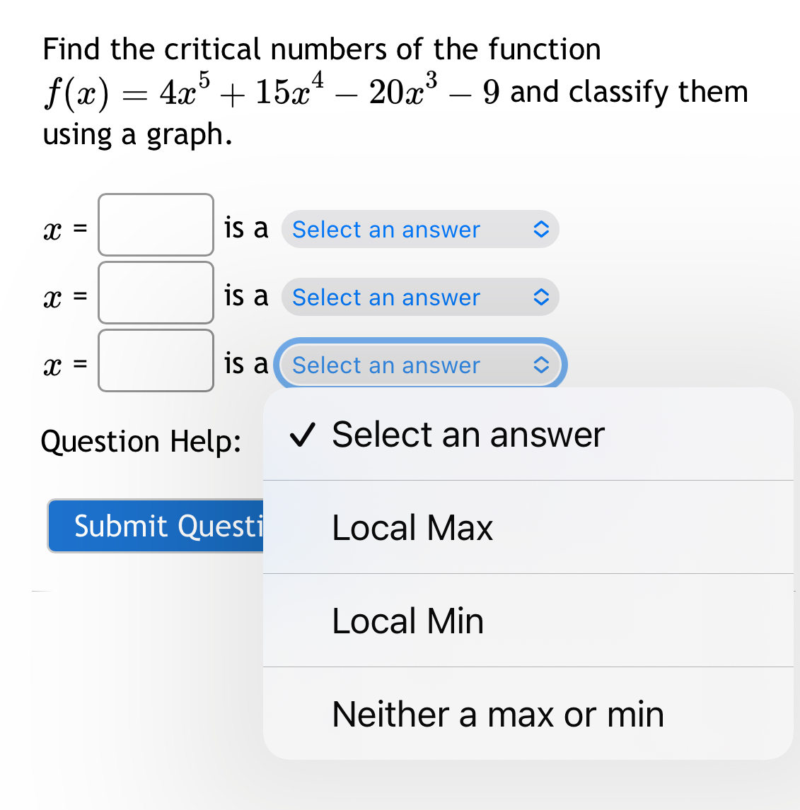 Solved Find the critical numbers of the function | Chegg.com