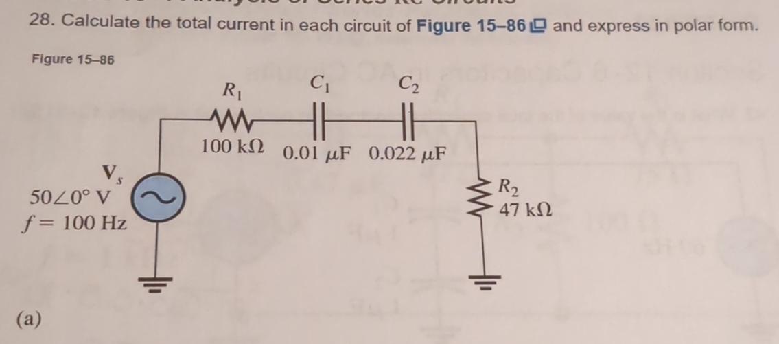 Solved Calculate the total current in each circuit of Figure | Chegg.com