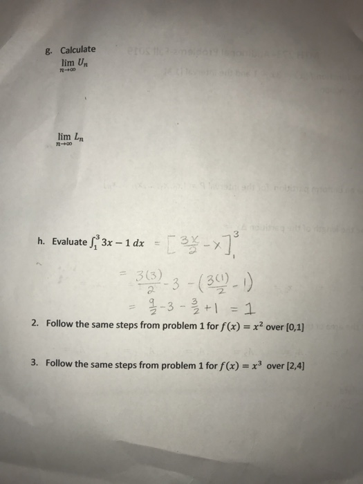 Solved 1. Given the function f(x) = 3x - 1 and the interval | Chegg.com