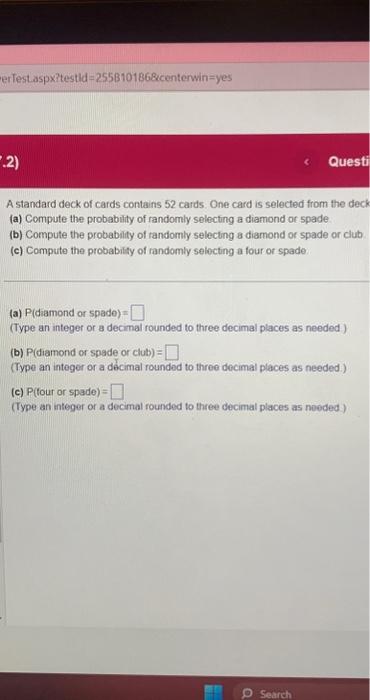 Solved a standard deck of cards contains 52 cards. one card | Chegg.com