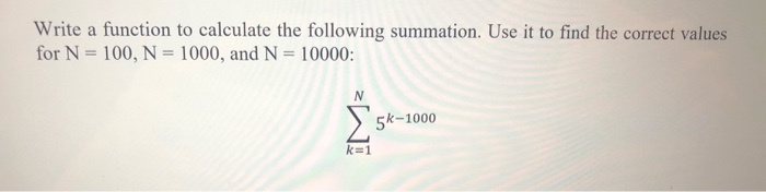 Solved Write a function to calculate the following | Chegg.com