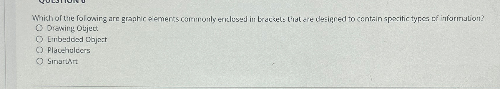 Solved Which of the following are graphic elements commonly | Chegg.com