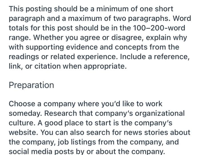Solved This Posting Should Be A Minimum Of One Short Chegg Com