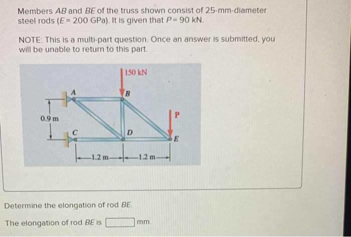 Solved Members AB And BE Of The Truss Shown Consist Of | Chegg.com