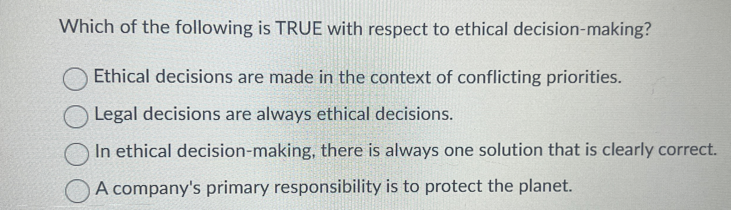 Solved Which of the following is TRUE with respect to | Chegg.com