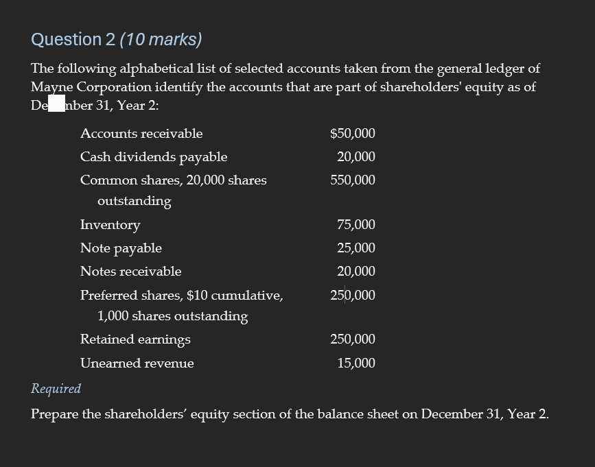 Solved Question 2 (10 ﻿marks)The following alphabetical list | Chegg.com