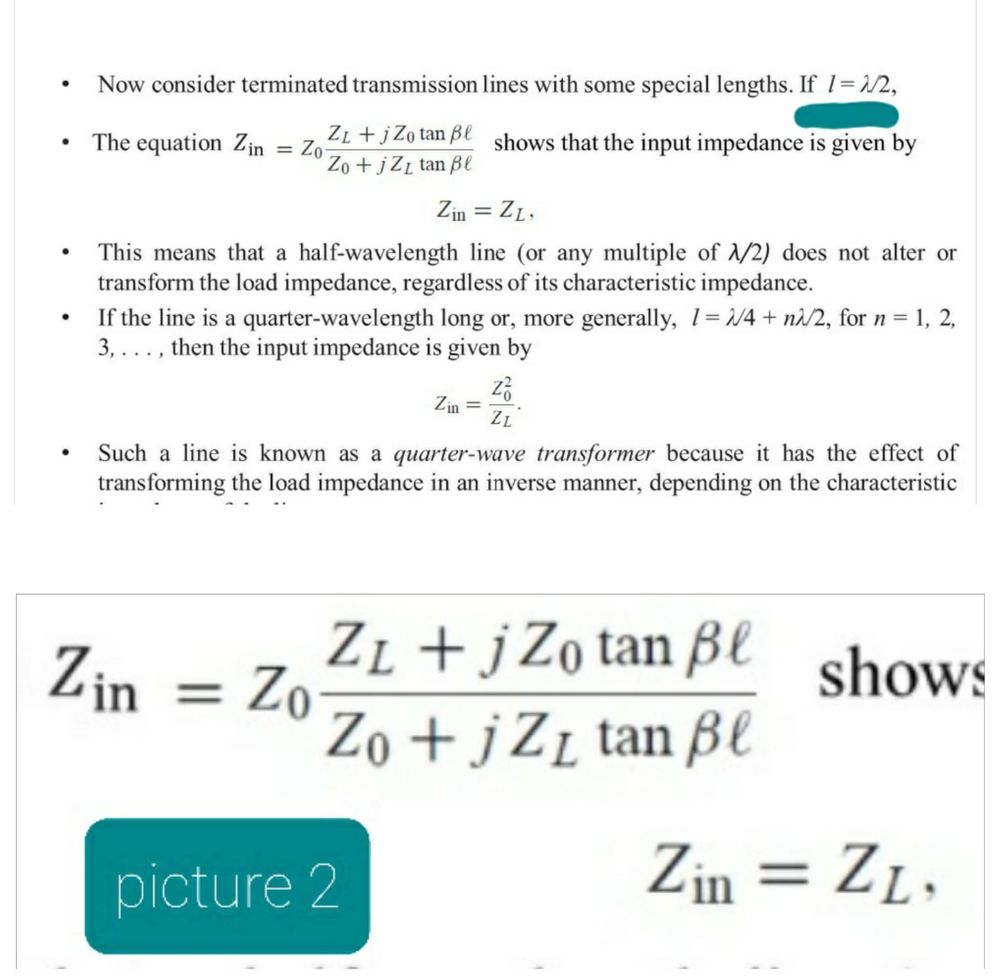 Solved Now Consider Terminated Transmission Lines With Some