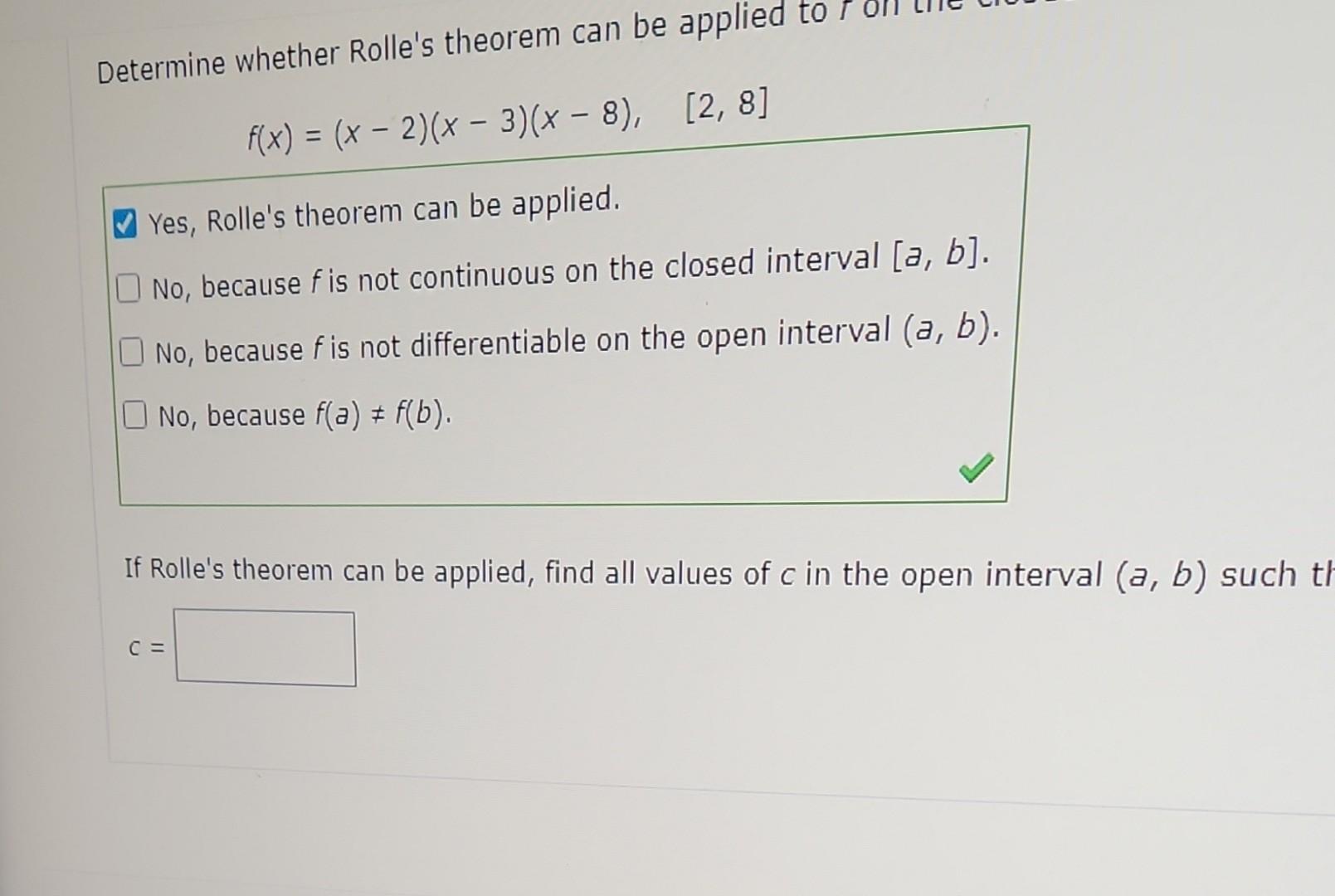 Solved Determine Whether Rolle's Theorem Can Be Applied To | Chegg.com