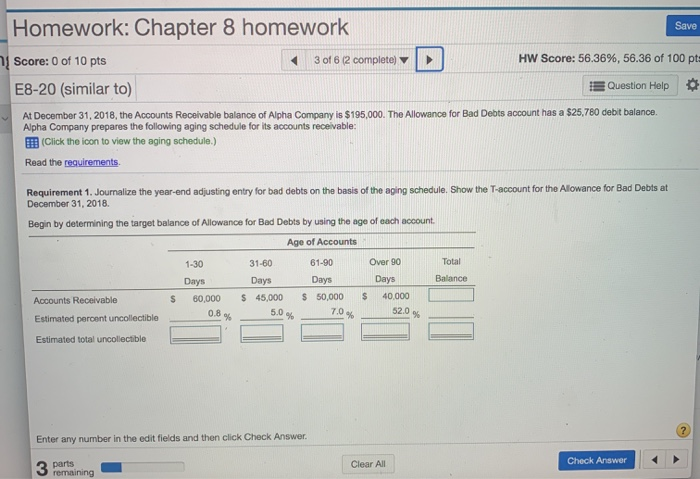 Solved Save Homework: Chapter 8 homework Score: 0 of 10 pts | Chegg.com