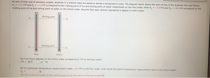 Solved Part 1: Temperature Scales The two most common