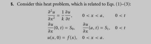 Solved 1. Using the initial condition u(x,0)=T1ax,00 (using | Chegg.com