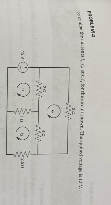 Solved Determine The Currents I1,i2,i3 For The Circuit Show. | Chegg.com