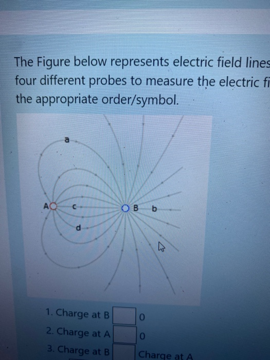 Solved The Figure Below Represents Electric Field Lines Of | Chegg.com