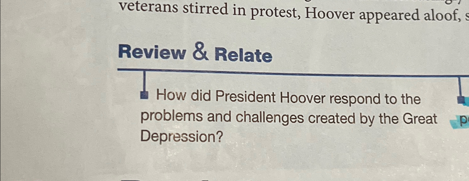 solved-how-did-president-hoover-respond-to-the-problems-and-chegg