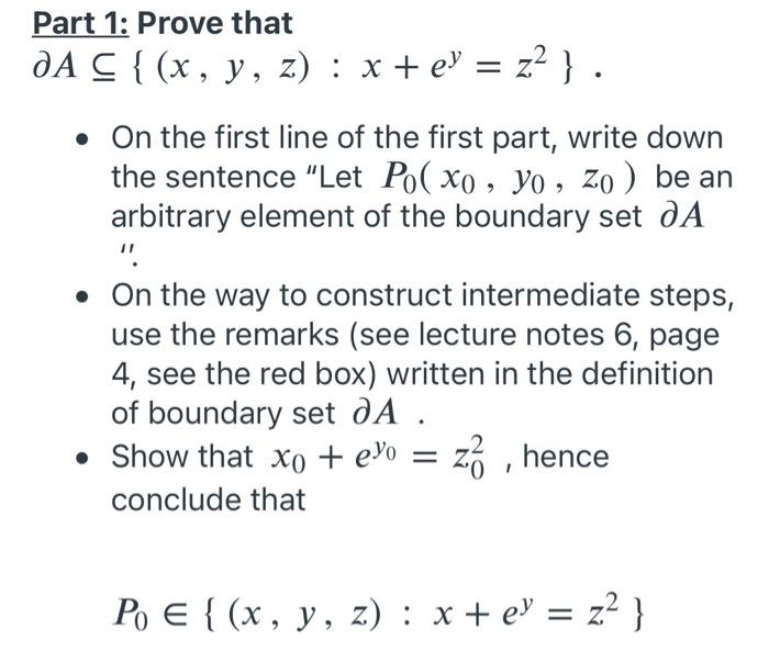 Solved Consider metric space (R3, usual distance d) . Let A | Chegg.com