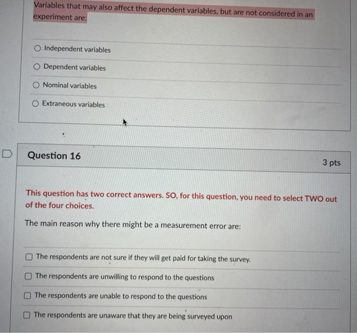 Solved Variables that may also affect the dependent | Chegg.com