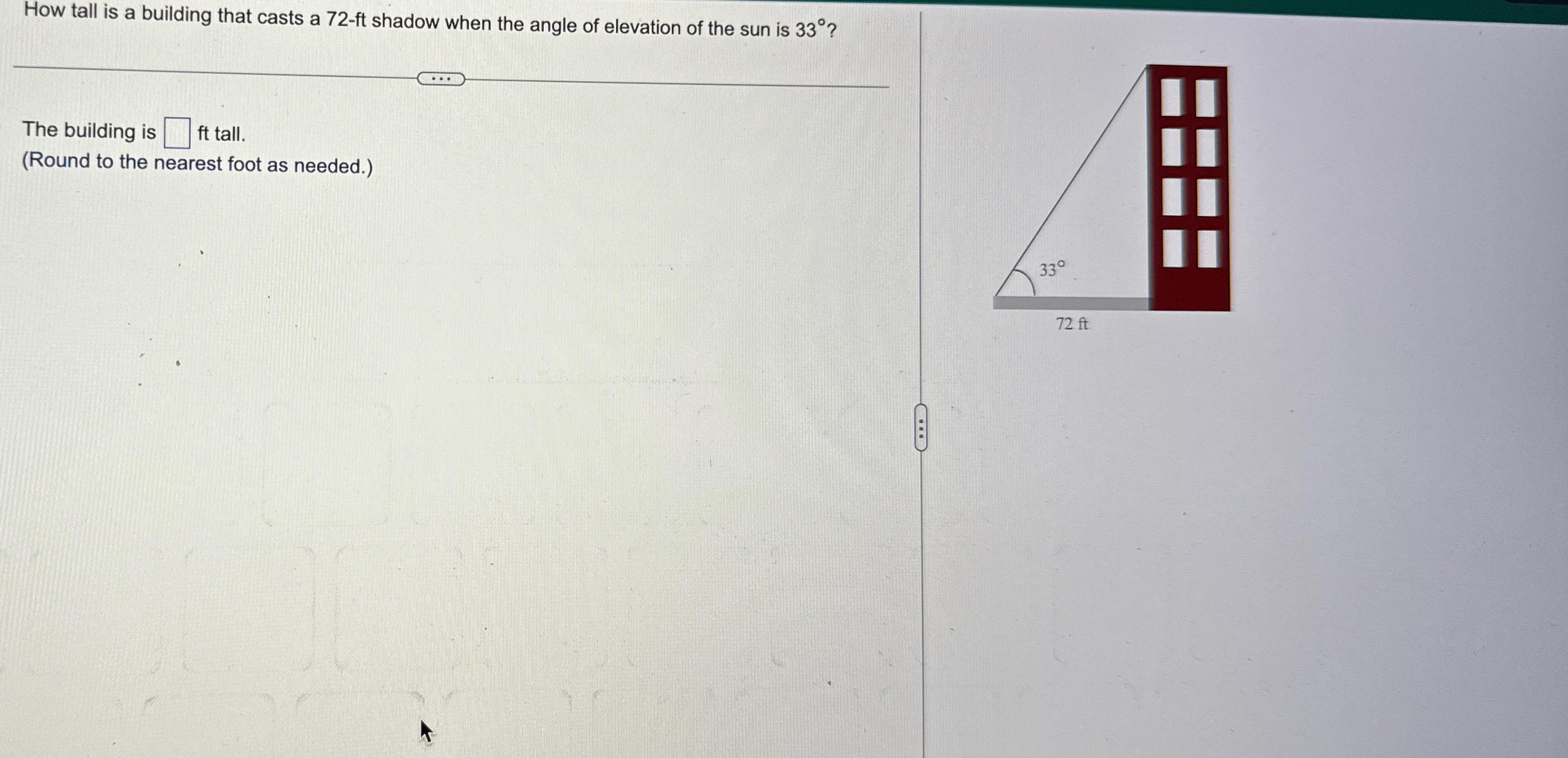solved-how-tall-is-a-building-that-casts-a-72-ft-shadow-chegg