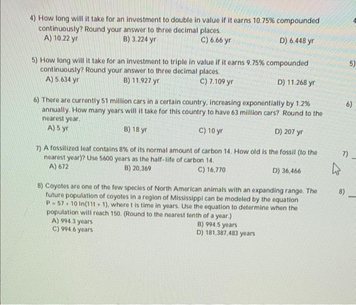 Solved MATH 171 LAB 21 (4.5 FINANCIAL APPLICATIONS) Name | Chegg.com