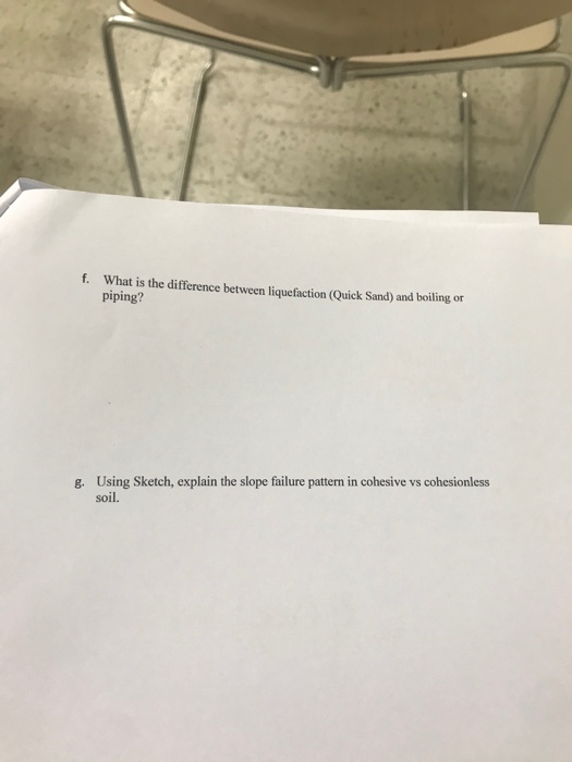 Solved What Is The Difference Between Liquefaction Quic