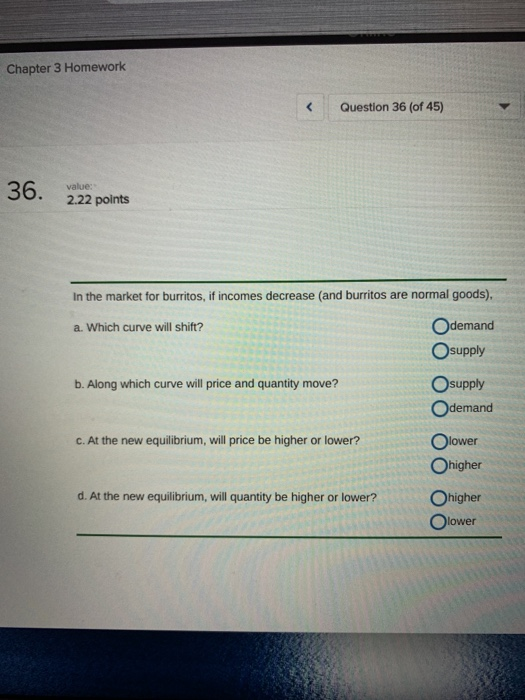 Solved Chapter 3 Homework Question 36 (of 45) 36.222 points | Chegg.com