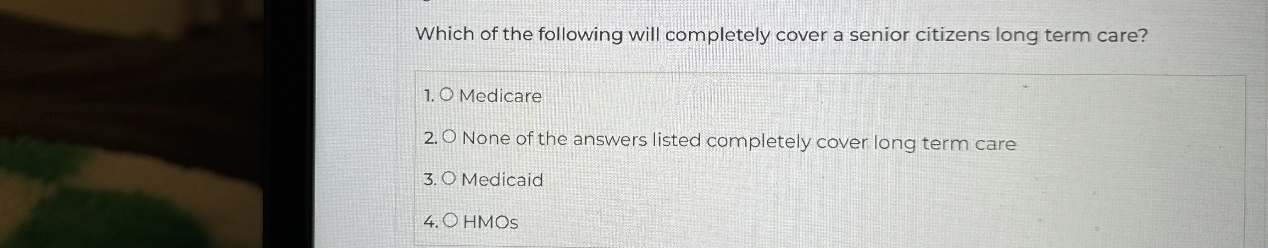 Solved Which of the following will completely cover a senior