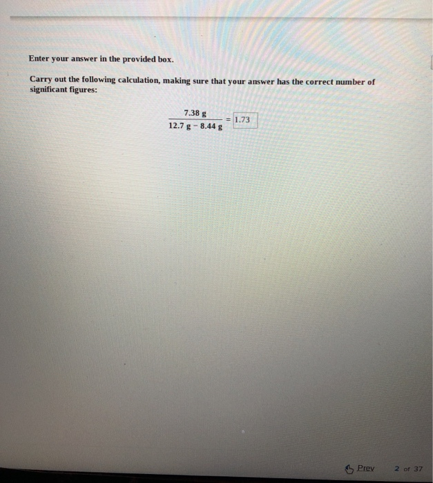Solved Enter your answer in the provided box. Carry out the | Chegg.com