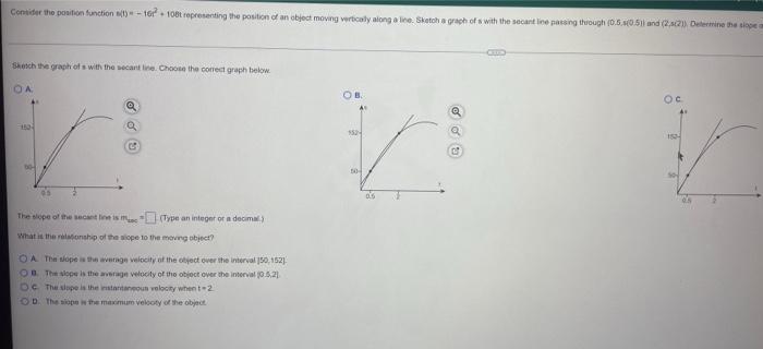 Solved Consider the position function () - 101? + 108t | Chegg.com