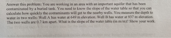 Solved Answer this problem: You are working in an area with | Chegg.com