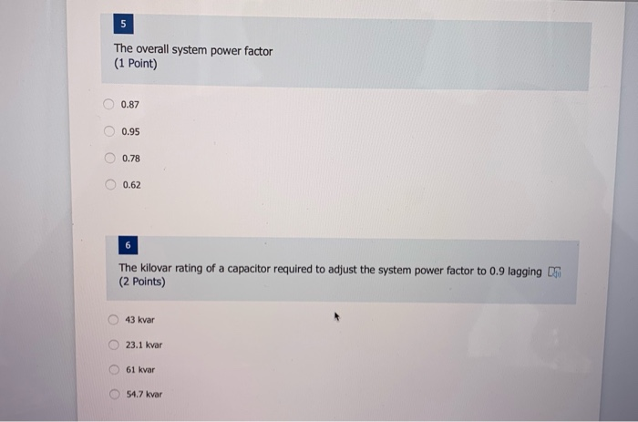 Solved Power Factor Correction A 450 V, 60 Hz, generator | Chegg.com