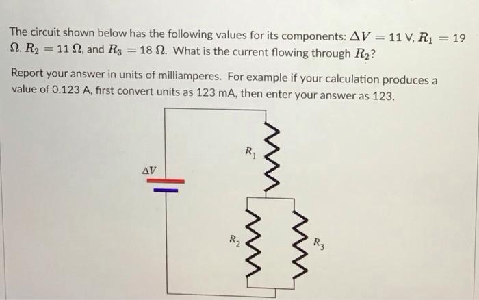 Solved The circuit shown below has the following values for | Chegg.com